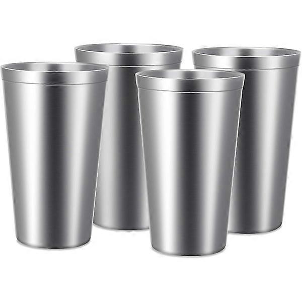 Gobelets en acier inoxydable 450 ml Paquet de 4 sous vide double couche empilable I