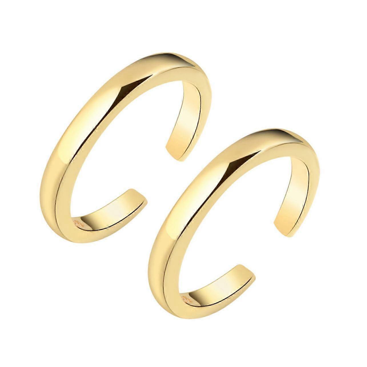 2 Pieces Golden Open Toe Rings for Women Adjustable Anklets Comfortable and Durable for Teenagers and Ladies Unique