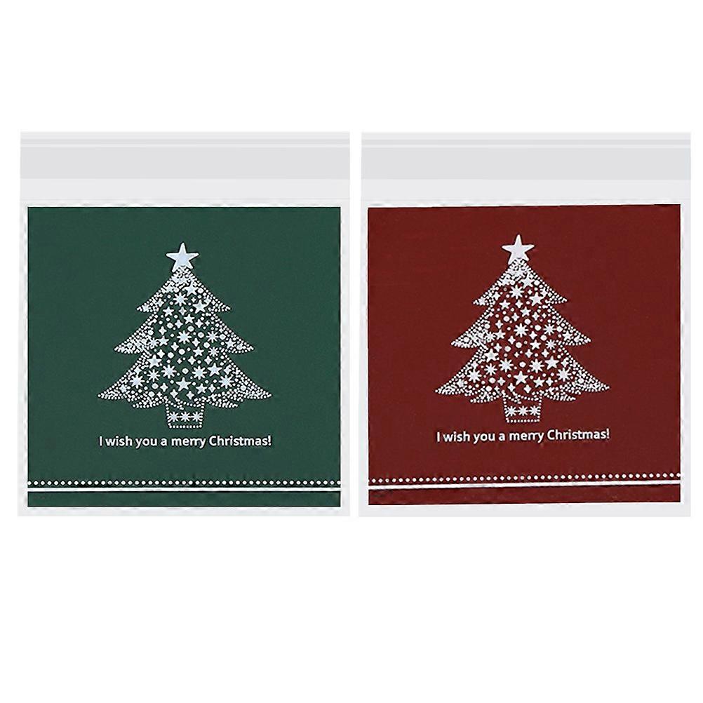 Christmas Candy Bags Adhesive Self Seal Plastic Gift Wrappers for Parties and Home Use Assorted Color 200pcs