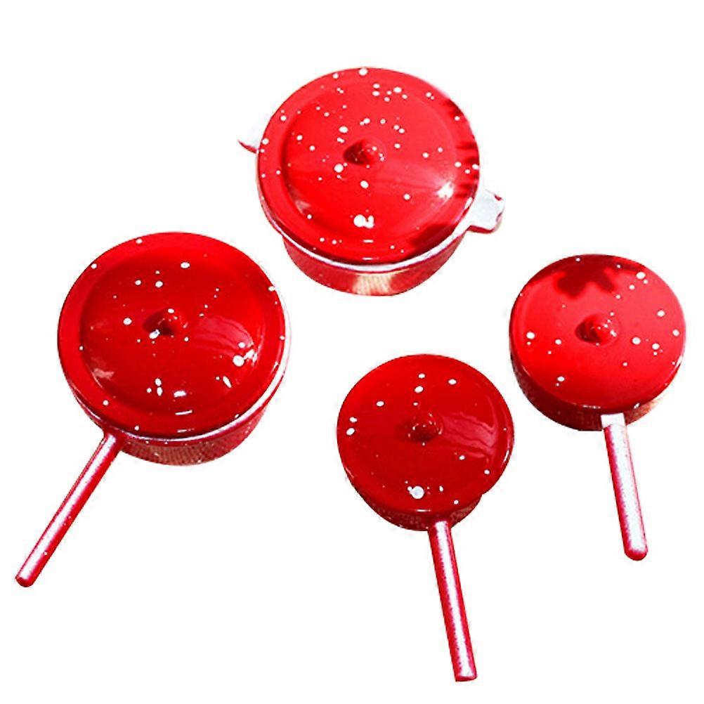 Miniature Cooker Kitchen Props For Doll House Lovers Suitable For Hands-on Learning 4Pcs