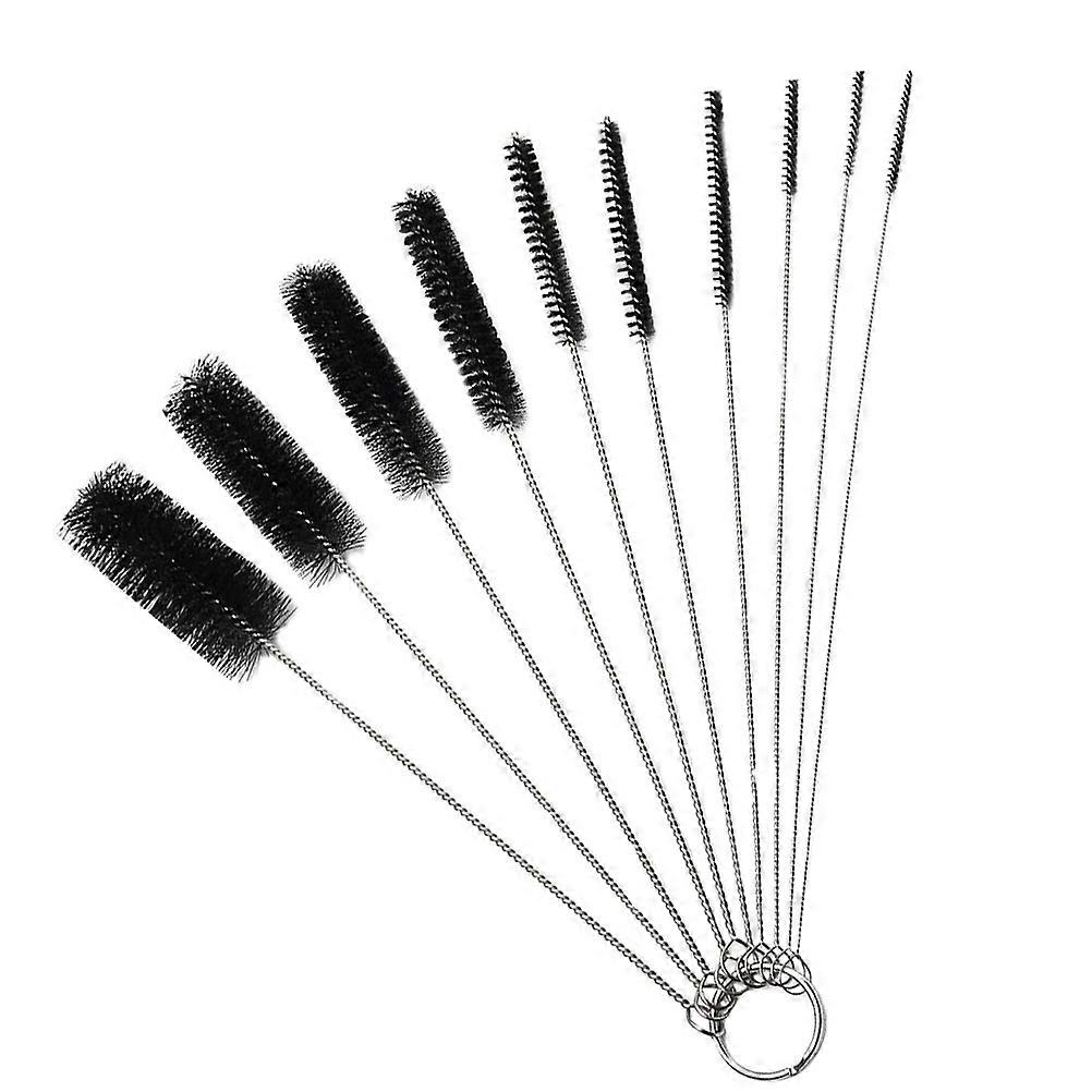 Durable 10Pcs Nylon Brush Set For Tube And Bottle Cleaning Tools Ideal For Household Users And Camping Enthusiasts