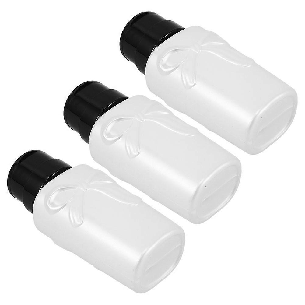 Great! Here's a concise and compelling product description for the **3pcs Leakproof Refillable Nail Polish Remover Bottles with Lockable Pump