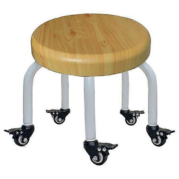 Pulley Hocker aus Massivholz, Hocker mit runder Platte, universell