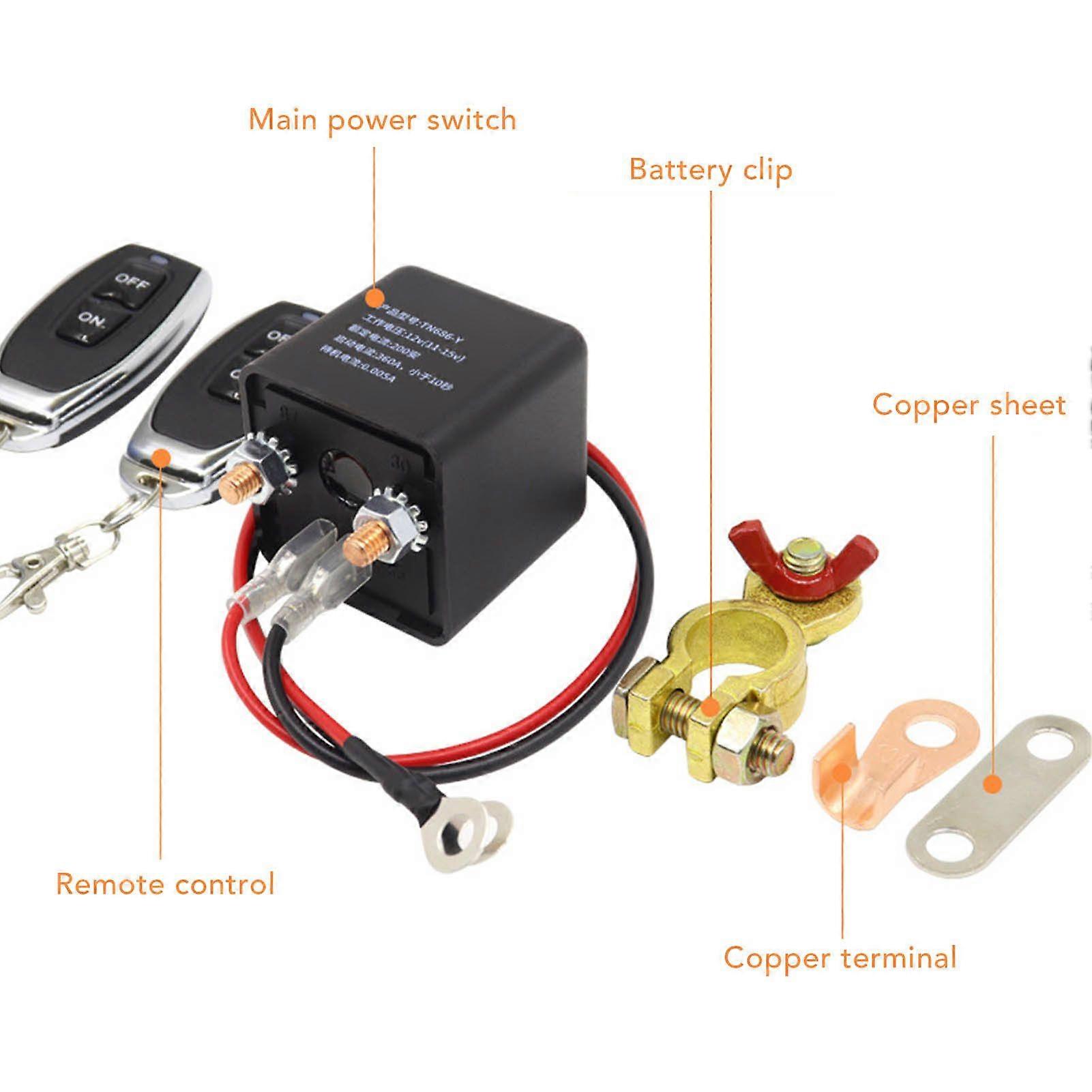 12V compact shockproof remote control power off switch for trucks