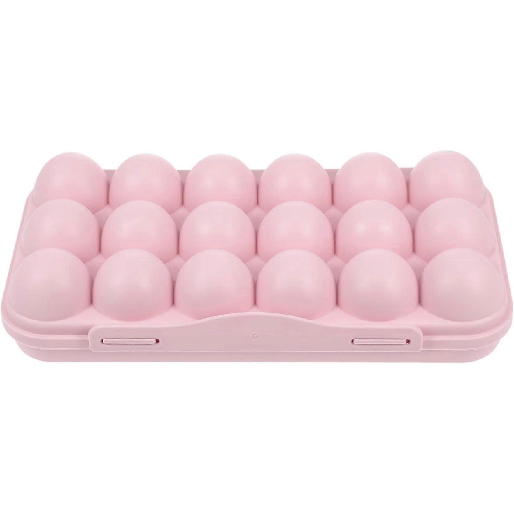 Covered egg holders for refrigerator, 18 plastic storage with lock