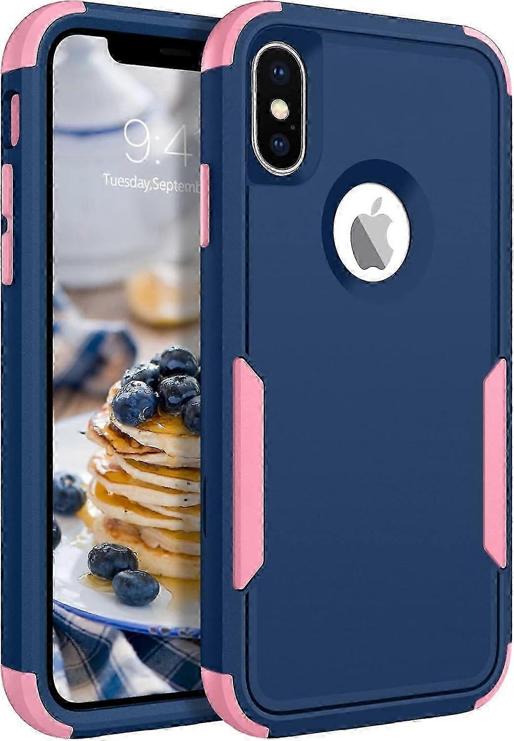 TIANYING for iPhone X Case, iPhone Xs Case, 3 in 1 Heavy Duty Rugged Hybrid Hard PC Soft TPU Bumper Shockproof Non-Slip Protective Cases Cover for iPh