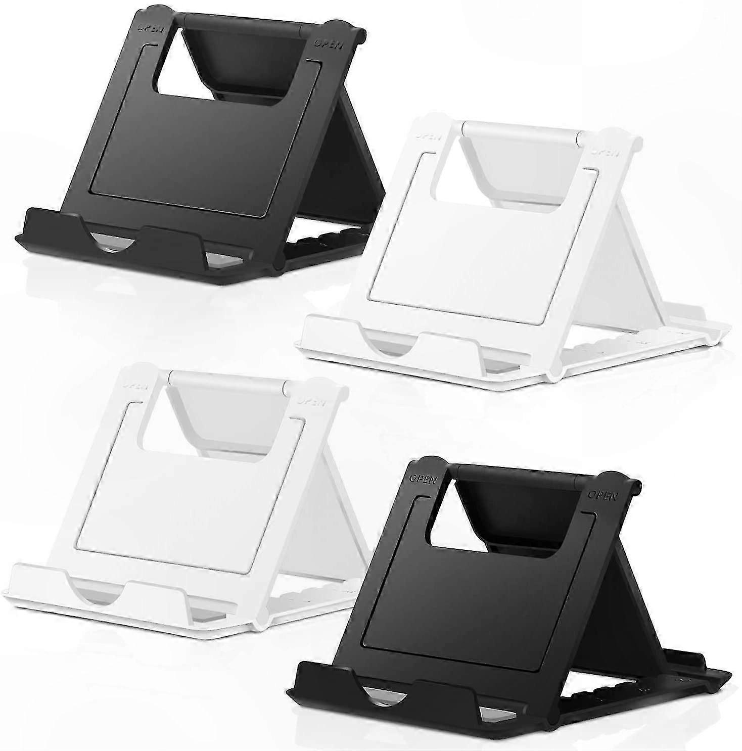 4-Pack Foldable Device Stand for Phones and Tablets, Multi-Angle Adjustable Cradle Holder for Desk or Travel Use