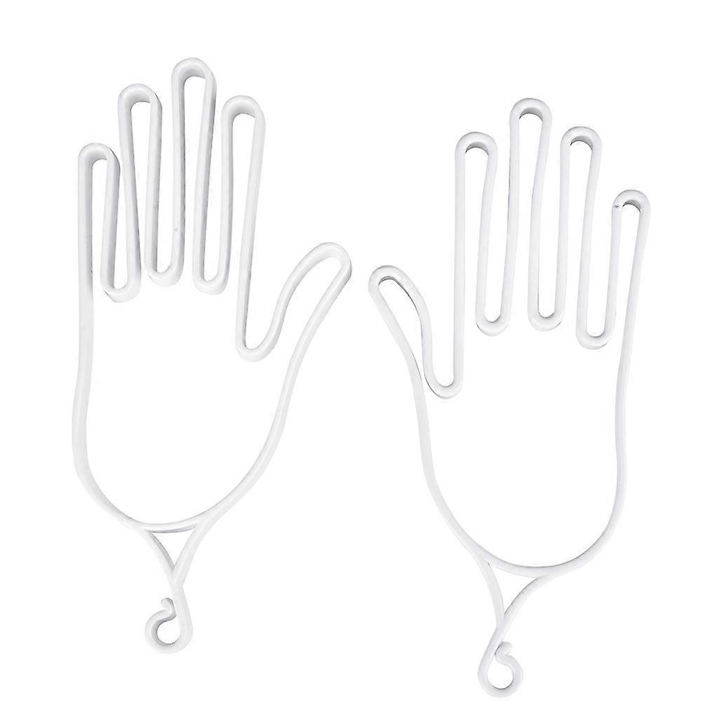 2Pcs Multipurpose Plastic Golf Gloves Keeper Support Stretcher Accessory Equipment(White)
