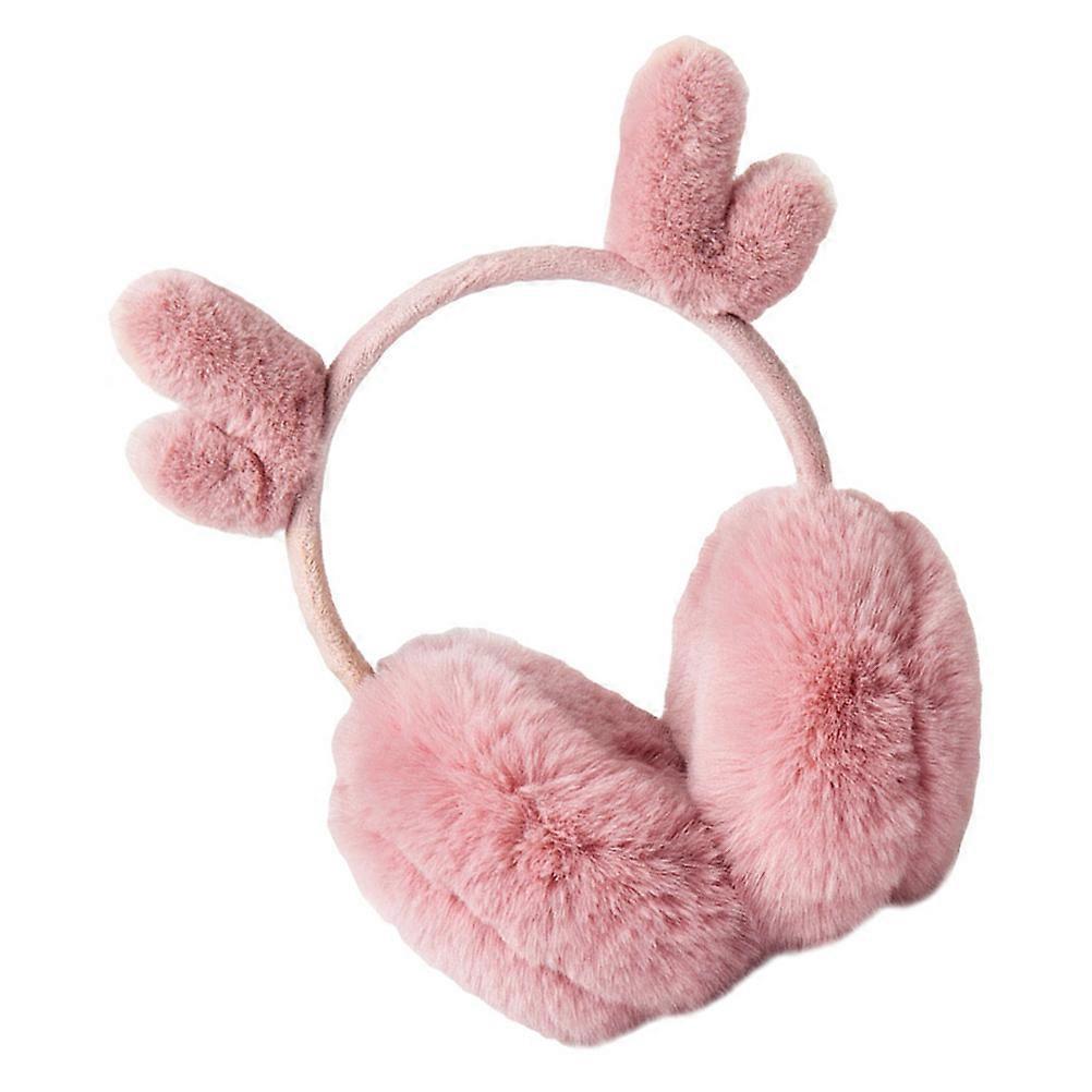 Warm-Keeping Earmuff Design for Kids Use 1Pcs Pink Plush