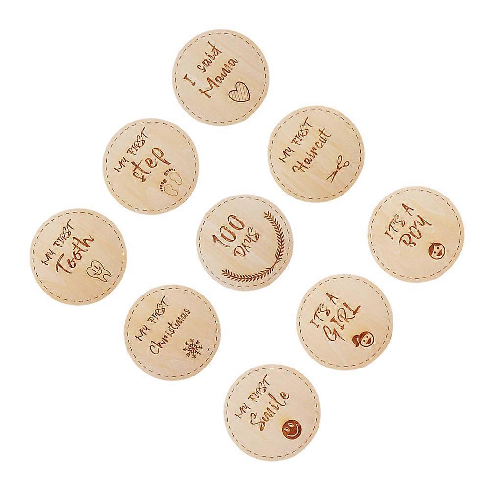 Baby Haircut Memory Milestone Cards for Home Beige Synthetic Material Helps Track Baby Growth First