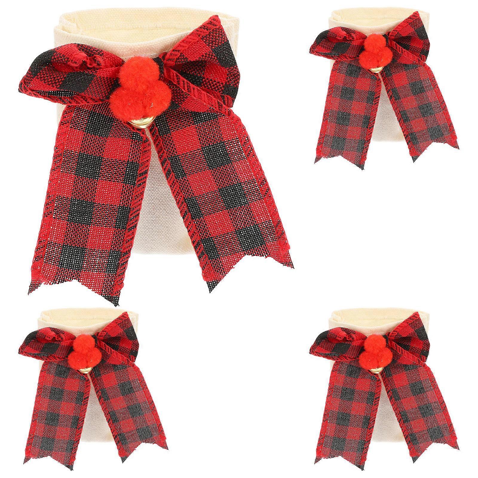 Rectangular Utensil Holder For Friends Christmas Party 12X8.5X2CM Red Silverware Protection 4Pcs