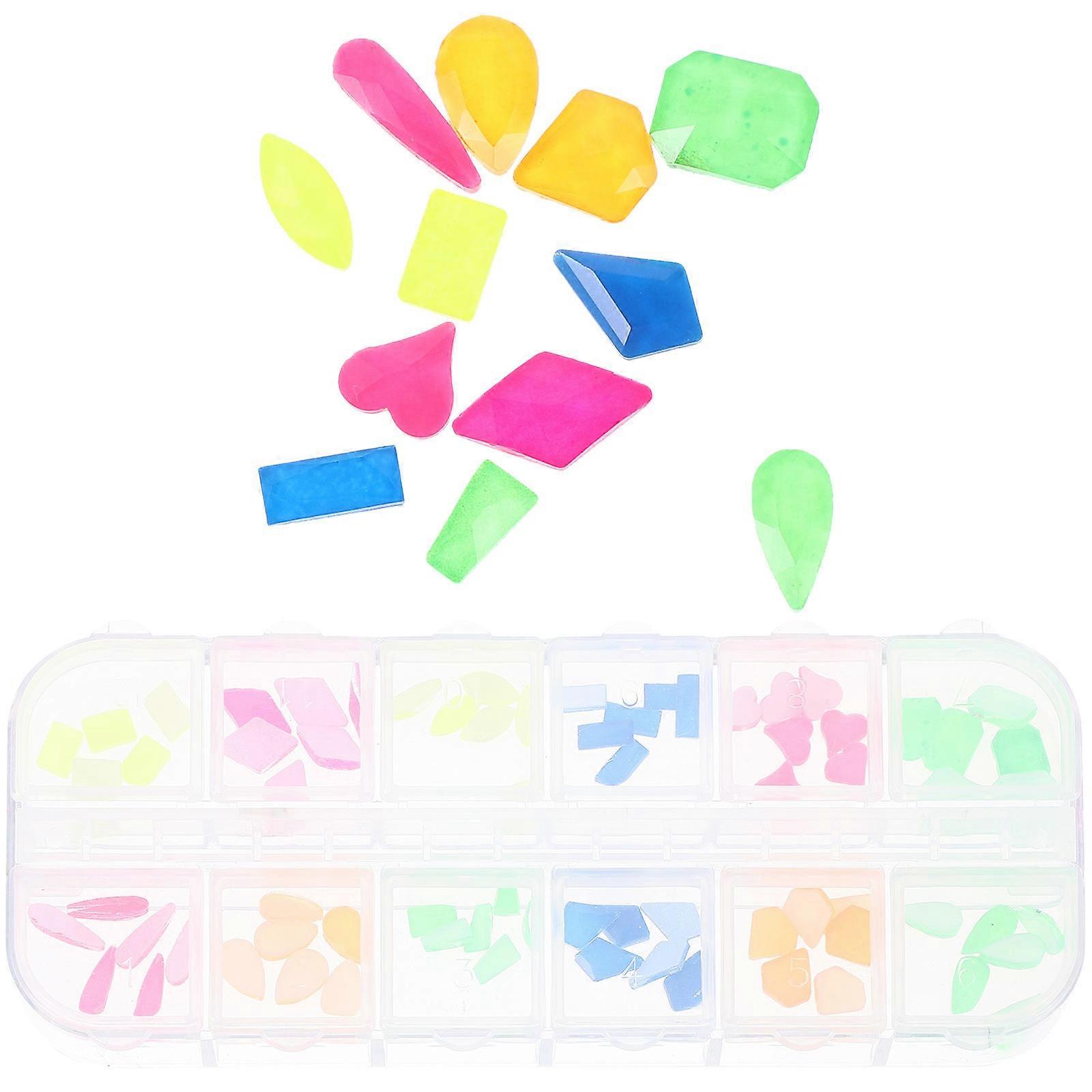 Mixed Color Floral Nail Rhinestones Decoration Set For Craft Projects 1 Box Of DIY Accessories With Design