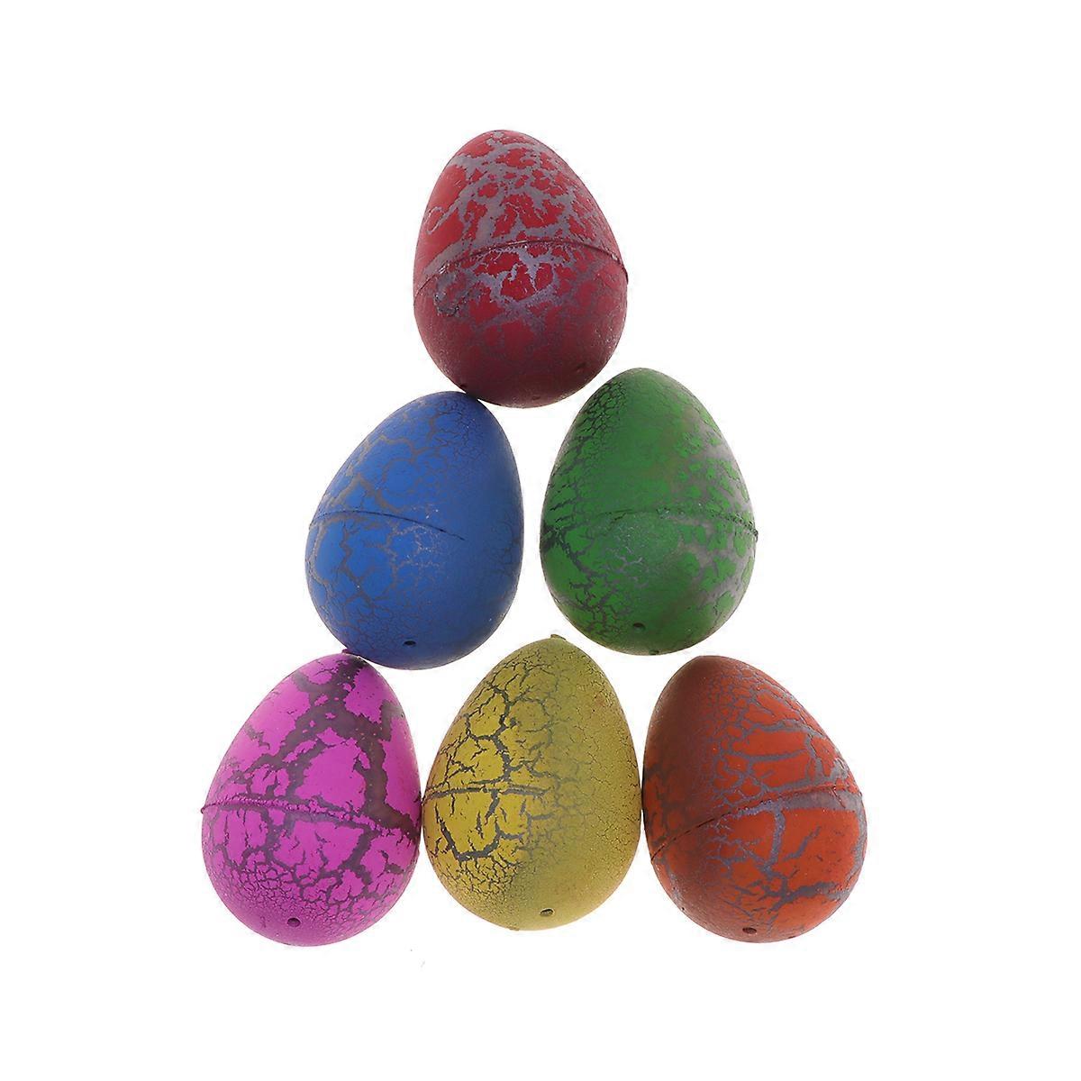 Hatching Dinosaur Eggs Educational Toys For Children Assorted Color Egg Shape Cultivate Patience 6Pcs