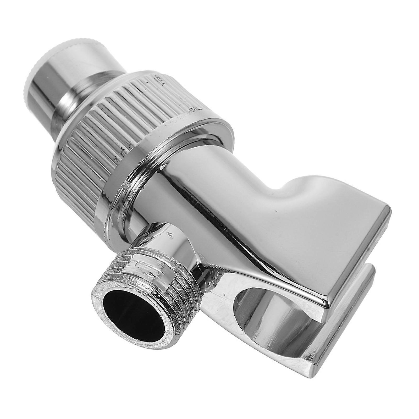 Bras d’extension de douche Support de douchette Composants amovibles Salle de bain Utilisation Acier Argent ABS 1Pcs