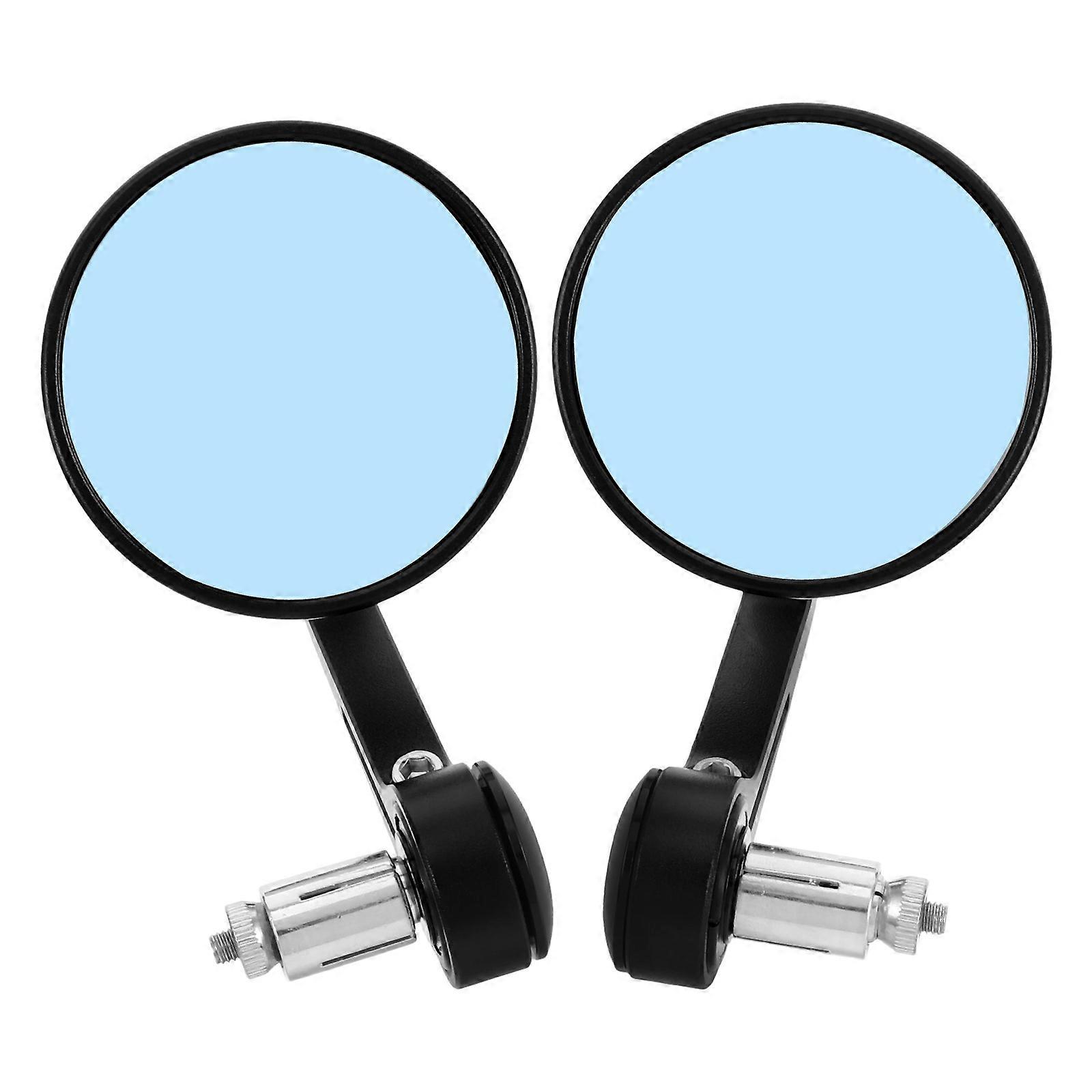 Scooter Rearview Mirror Elongated Shape Clear Wide-angle View for Motorcycle Commuting Easy Installation 2Pcs