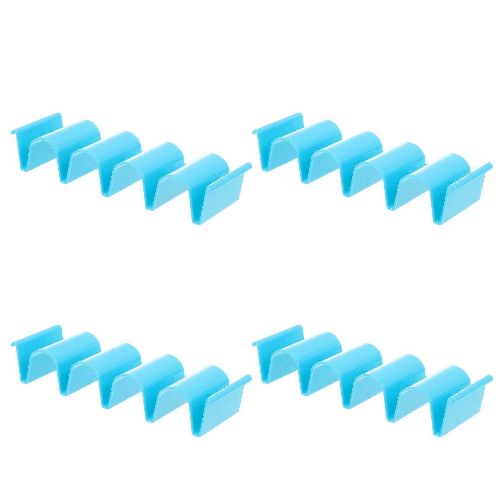 Blue Taco Holder for Baking Multi Function Kitchen Stand Strong and 4 Pcs
