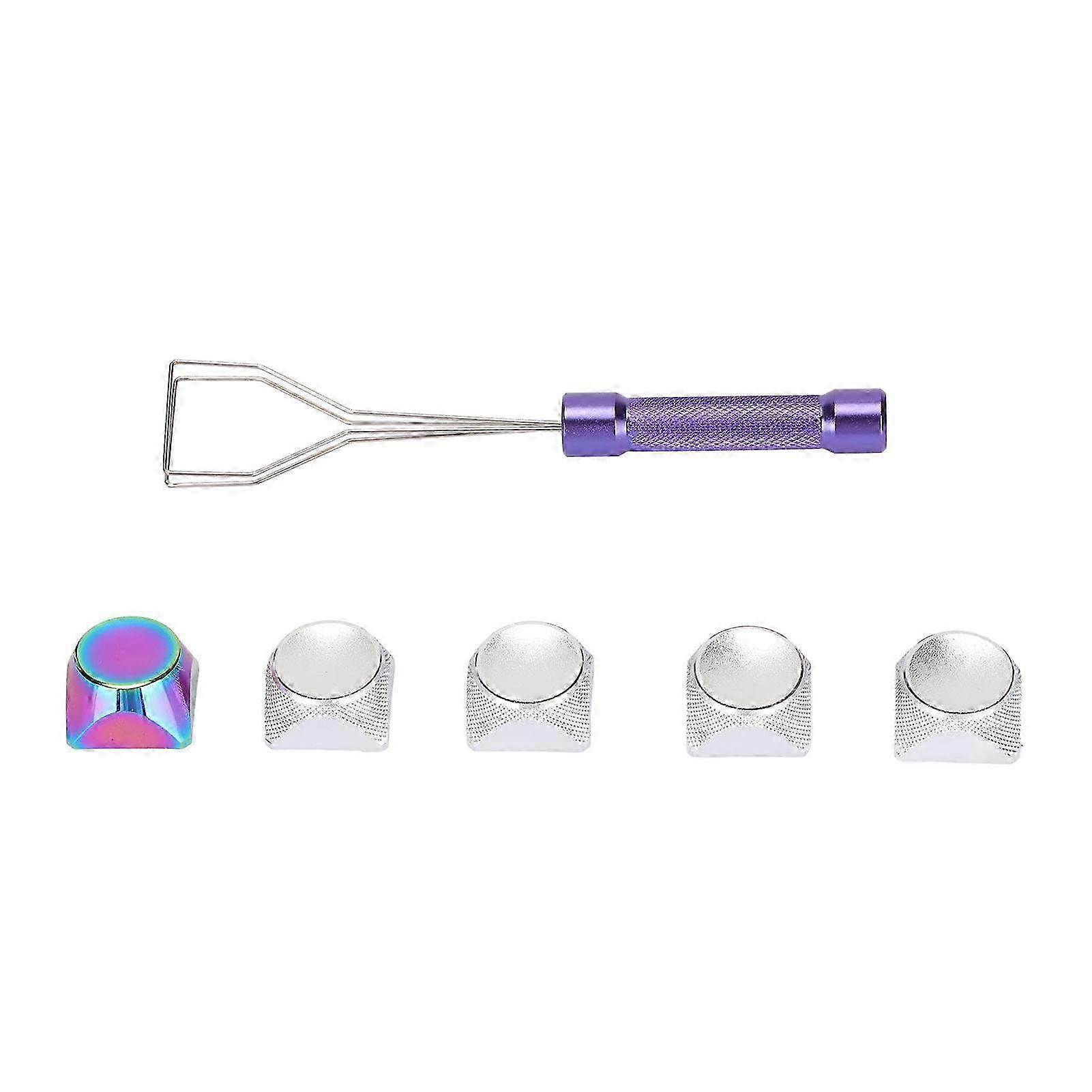 5 Pcs XDA Metal Keycaps Set with Special Touch Color Plating - Decorative Keycaps with Beautiful Textures for Mechanical Keyboards