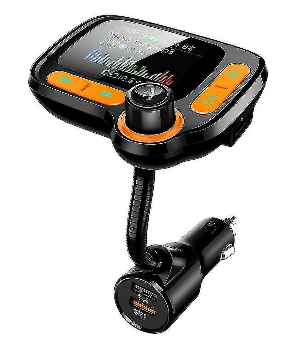 Bluetooth Fm Transmitter Car Adapter, Supports Wireless Hands-free Calling And