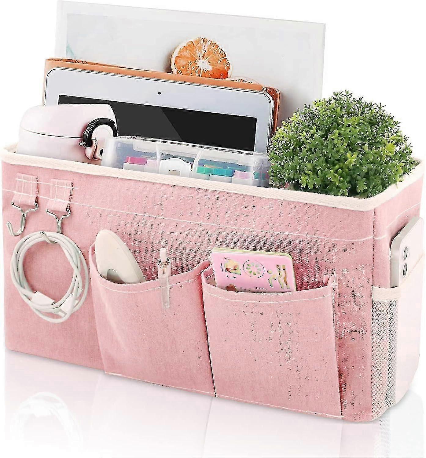 Bedside Pocket Organiser - Bunk Bed Hanging Storage Caddy With Hooks And Pockets-Yvan