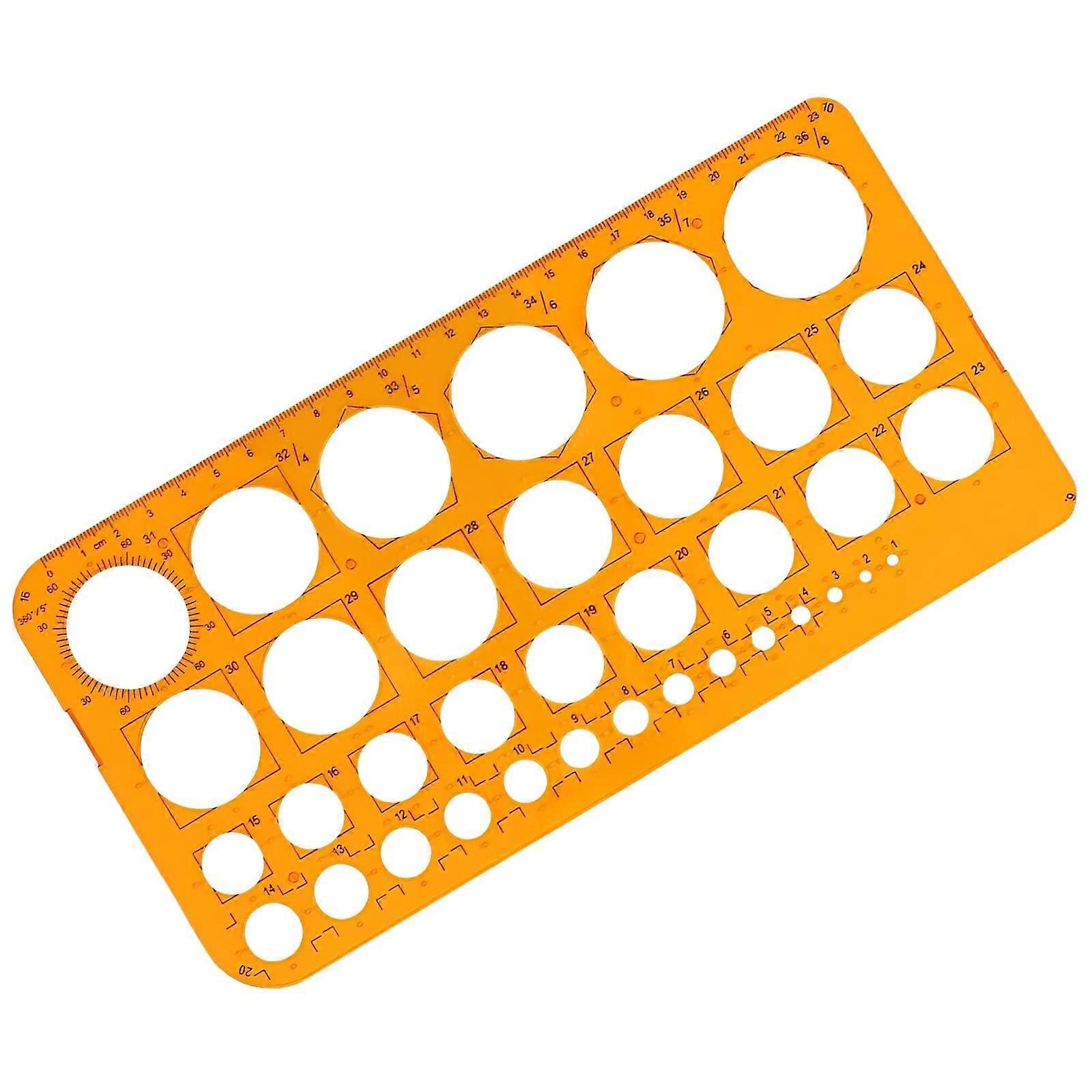 Circle Stencil Circle Template, Technical Drawing Stencil, Hole Template, Geometric Ruler, Office & School