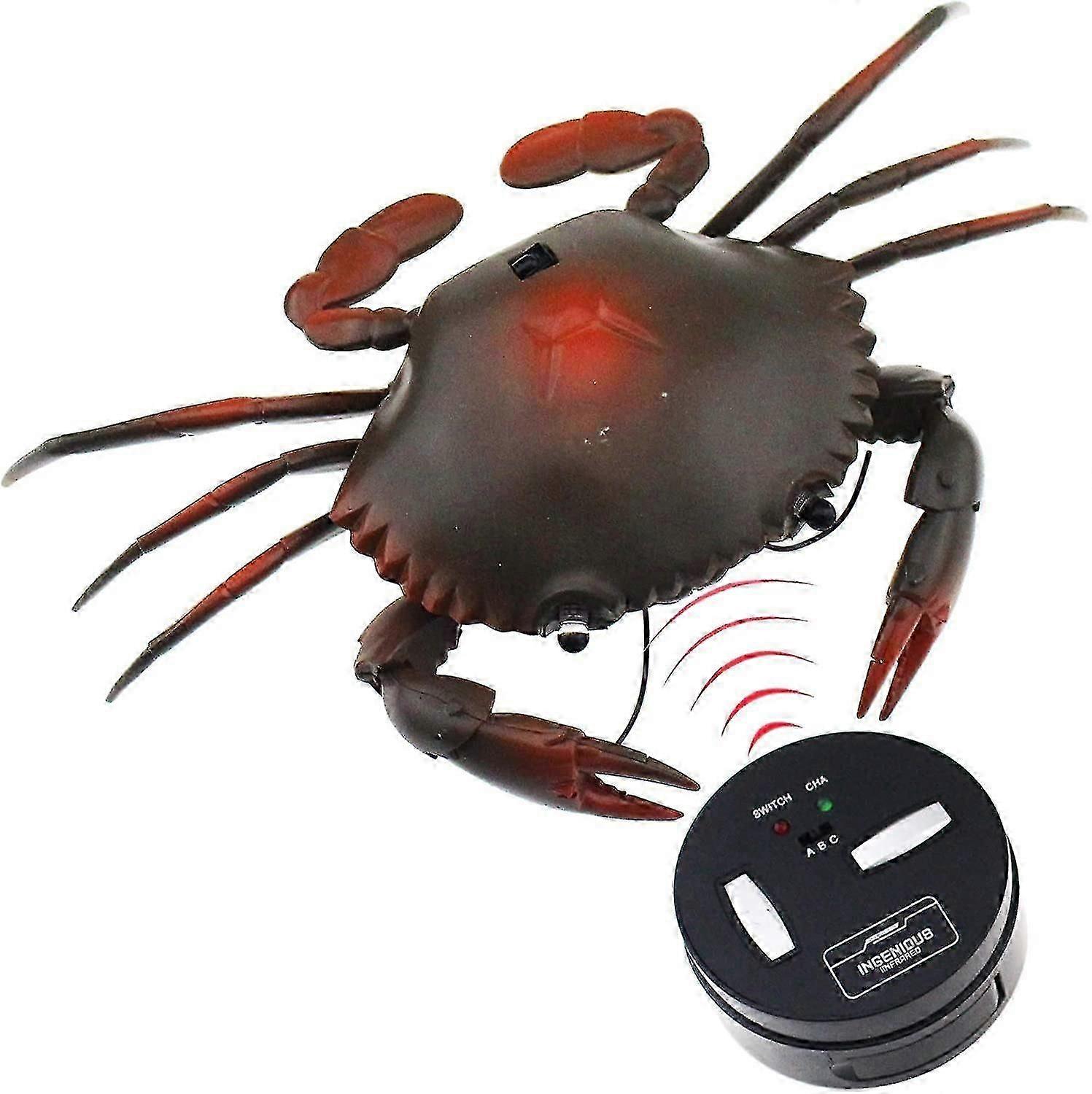 カニ動物玩具リモコンカーカー電子偽虫子供誕生日プレゼントクリスマスハロウィーン(グレー)