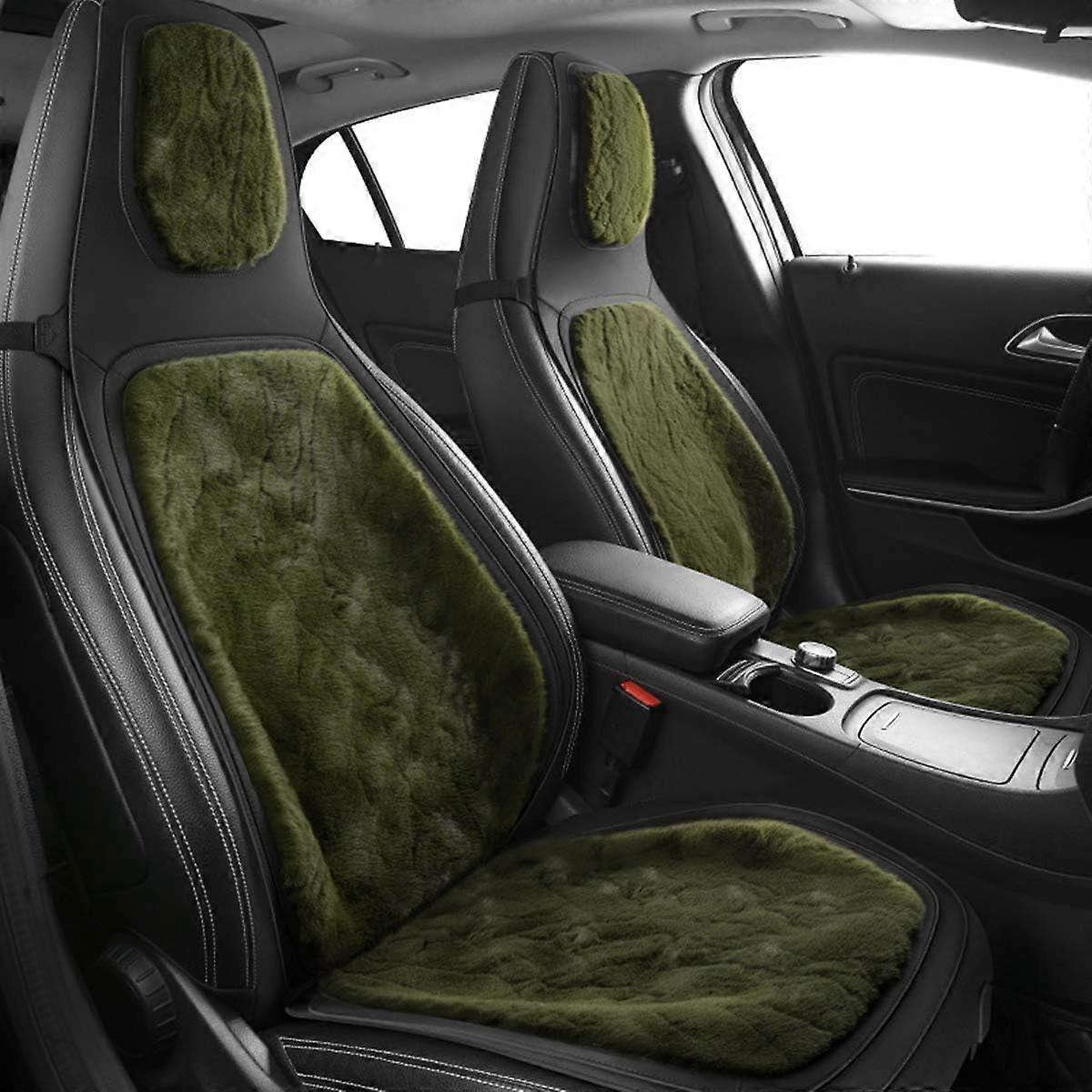 Car seat cushion protector for OPEL Vectra C 2002 2003 2004 2005 2006 2007 2008, Winter car seat cushion nonslip seat mat, A/GreenB