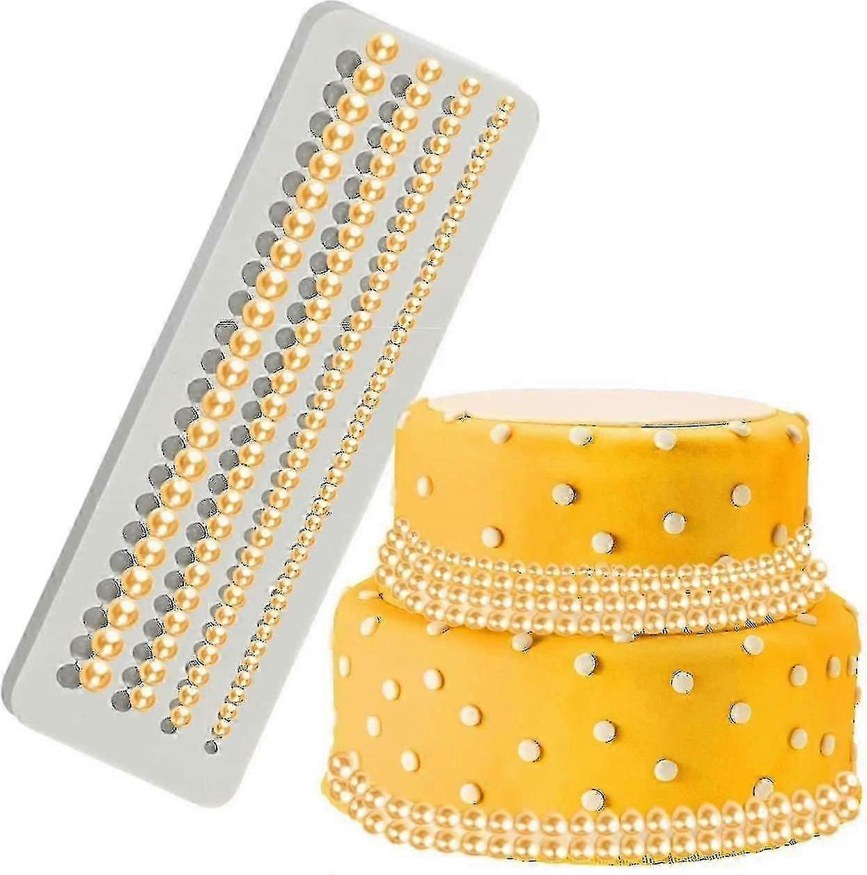 Pearl Borders Silikonform Pearl Fondant Form 4 Größen Runde Perlenkette