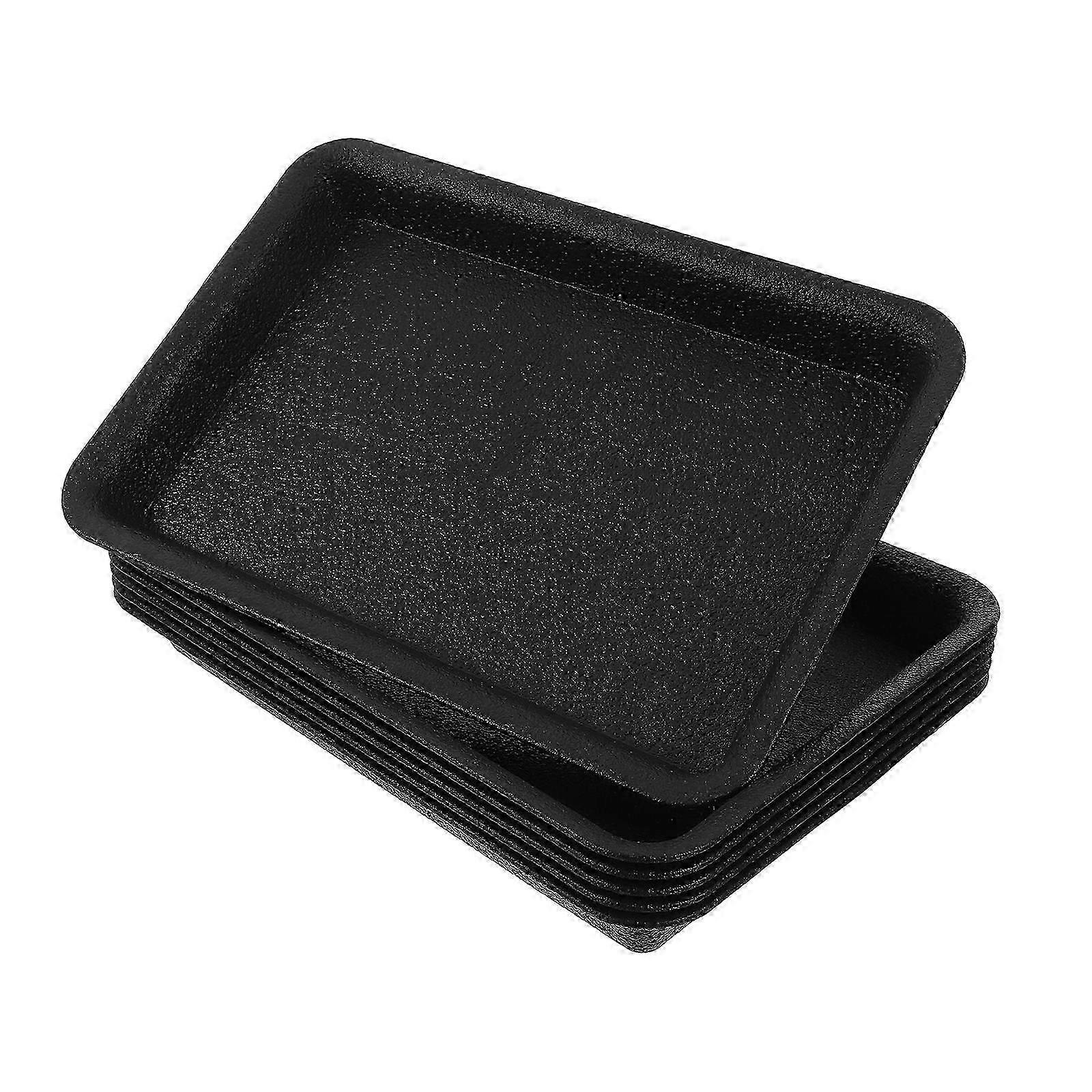 6pcs Rectangular Plant Saucers Plastic Drip Tray