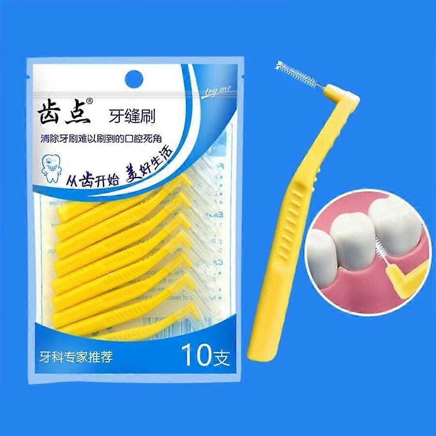 10pcs /Pack Orthodontic Teeth Interdental Brushes L Type