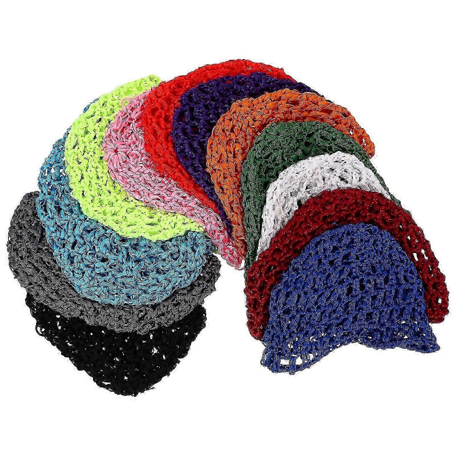 12 قطعة نسائي شبكات الشعر قبعات النوم للمنزل 20x14x0.5 سم