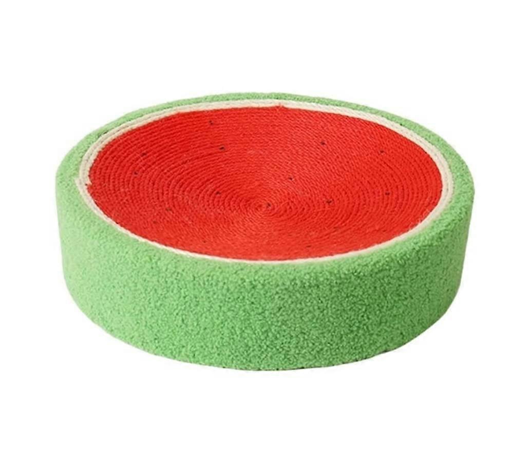Cat Scratching Board Summer Cat Bed Watermelon Shape Cat Scratchers Green 40*40*9cm