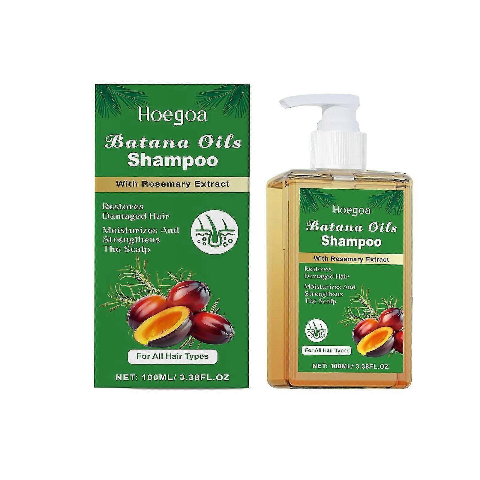 Hoegoa Batana shampoo para cuidados com os cabelos Limpa o couro cabeludo suave, nutritivo e suave shampoo de alecrim