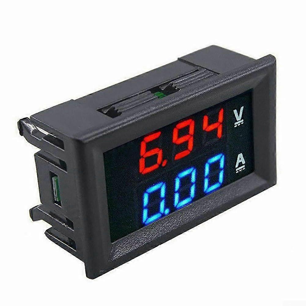 Digital Voltmeter Ammeter With LED Dual Display, DC 0100V 0100A, 10A Shunt Included for Power Measurement
