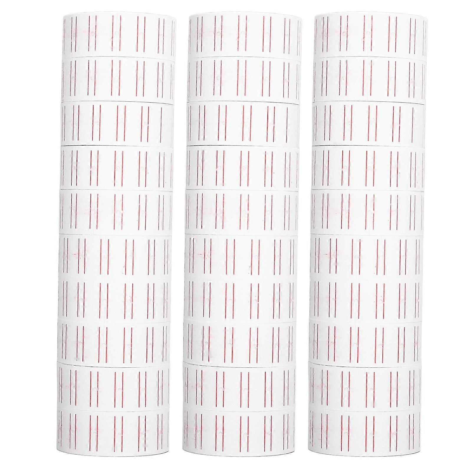 30 Rolls 15000Pcs Labels Price Stickers Single Row Tag Paper for MX5500 Gun Labeller 21x12mm