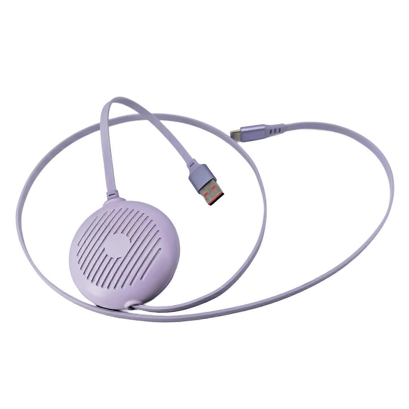 Auto Rewind USB C Charging Cable 60W Power Delivery With 480Mbps Data Transfer Speed For Mobile Devices Gaming Consoles  Purple