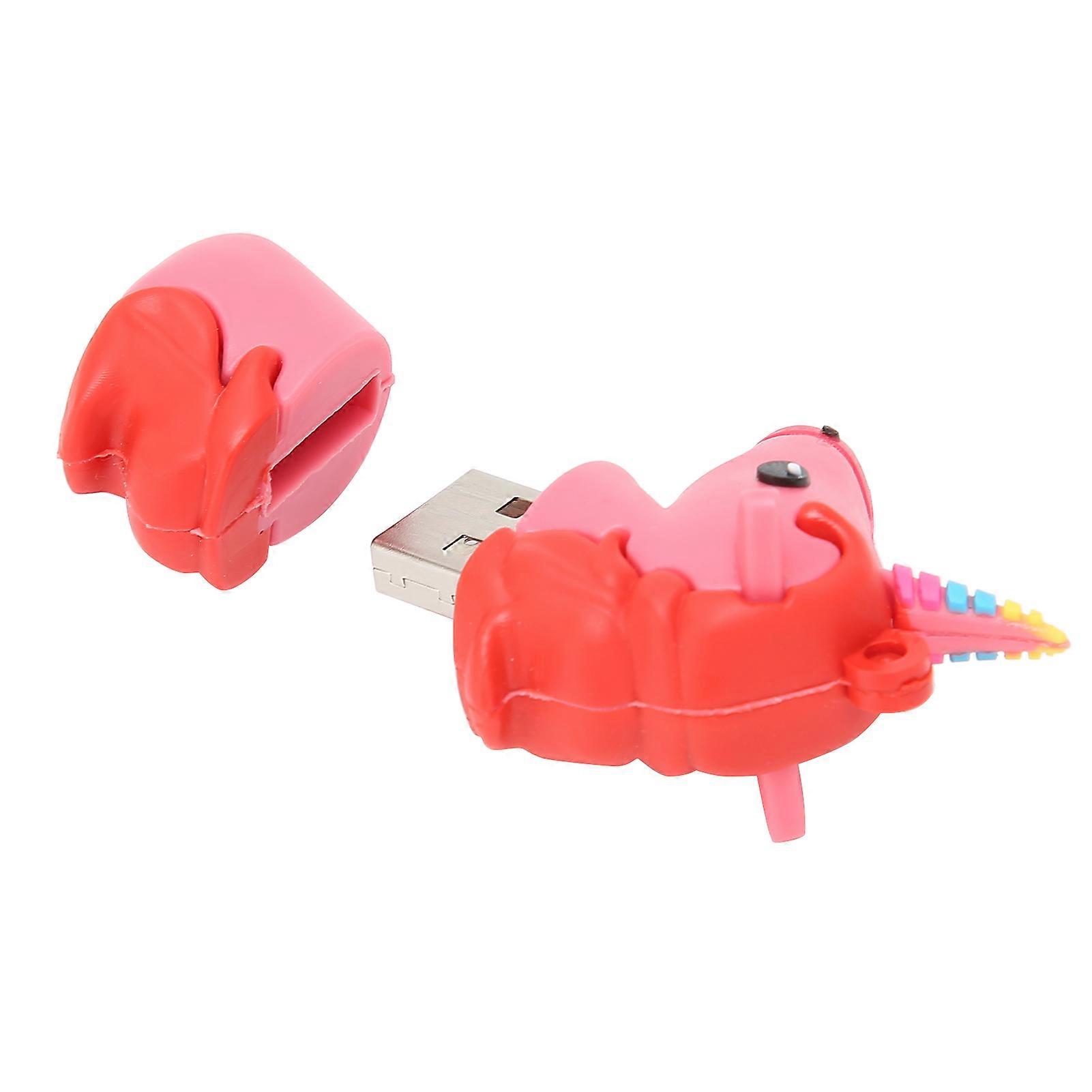 128GB USB 2.0 Pink Cartoon Flash Drive Practical Data Storage