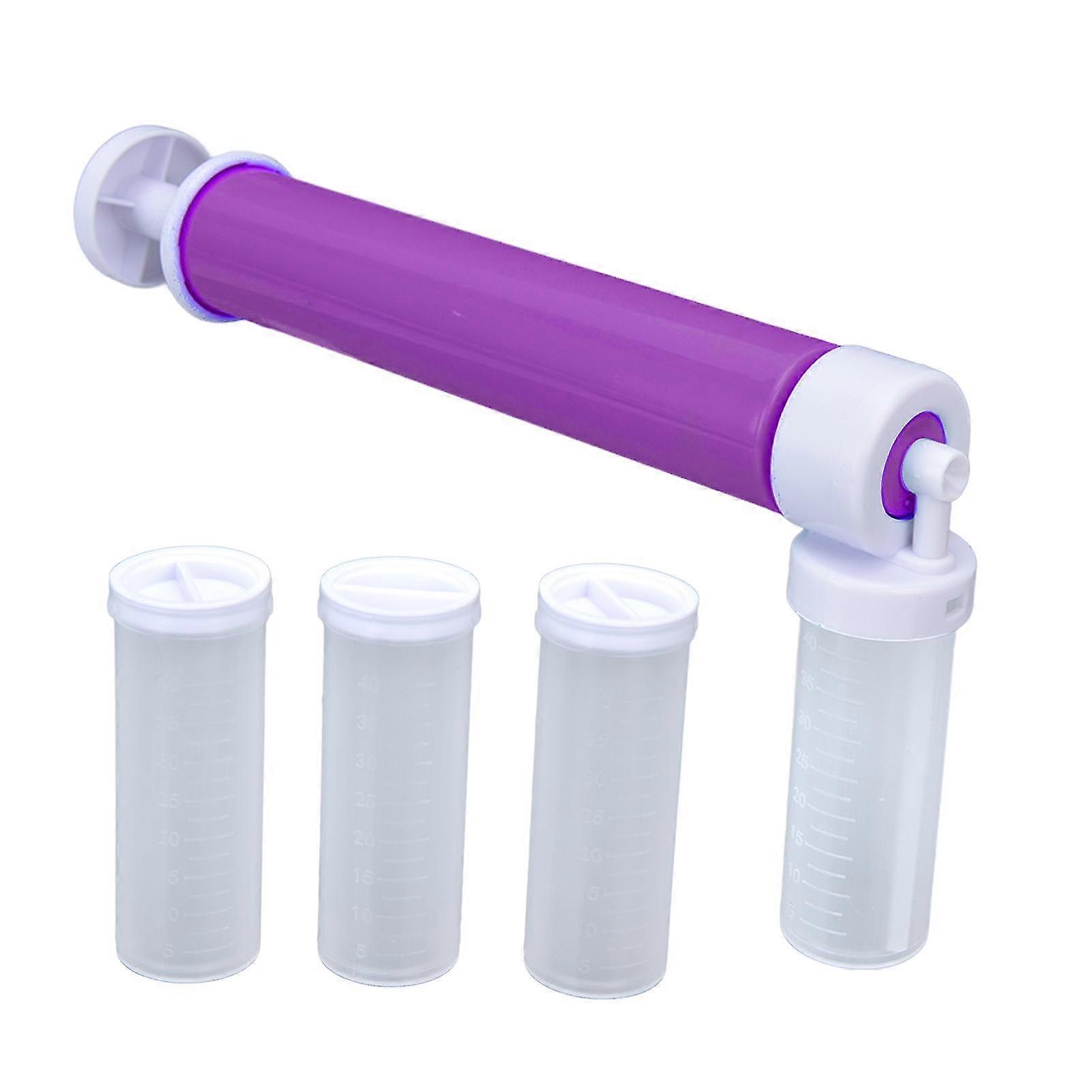 Purple Plastic Manual Cake Duster for Baking