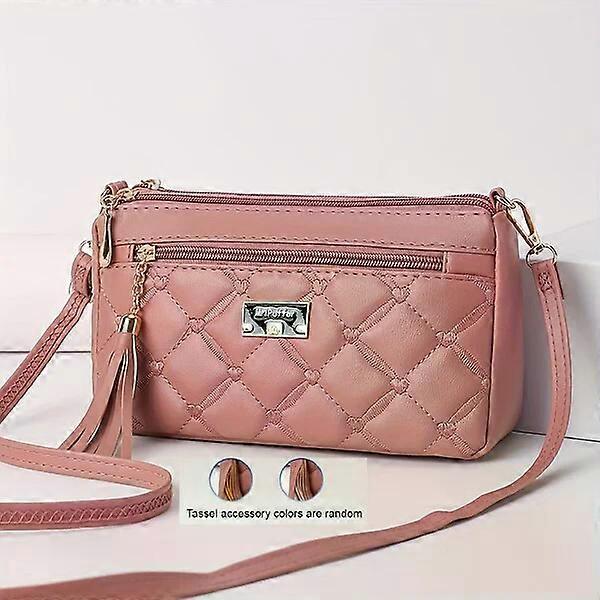 Solid color minimalist shoulder bag, secure zippers, a fashionable and versatile choice