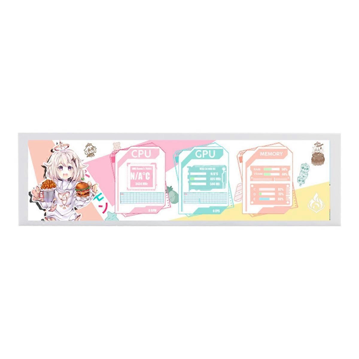 8.8In Stretched Bar LCD Monitor 1920x480 IPS Touch Screen Portable Secondary Display for PC CPU & T