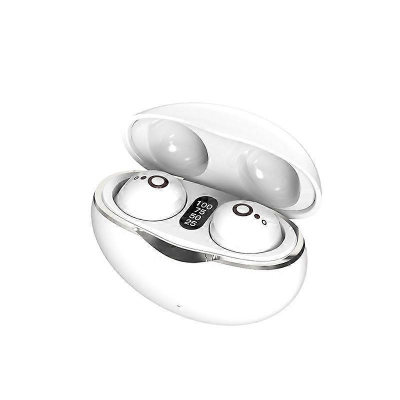 Mini Invisible Earphones TWS Bluetooth 5.3 HIFI Stereo Noise Cancelling(White)