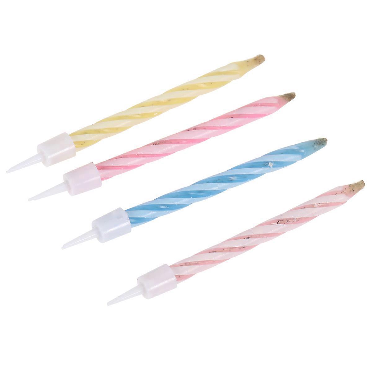 Cool Birthday Candles Paraffin Material Toys Unblowable Assorted Color For Birthday Cake 10Pcs Per Box 4 Boxes
