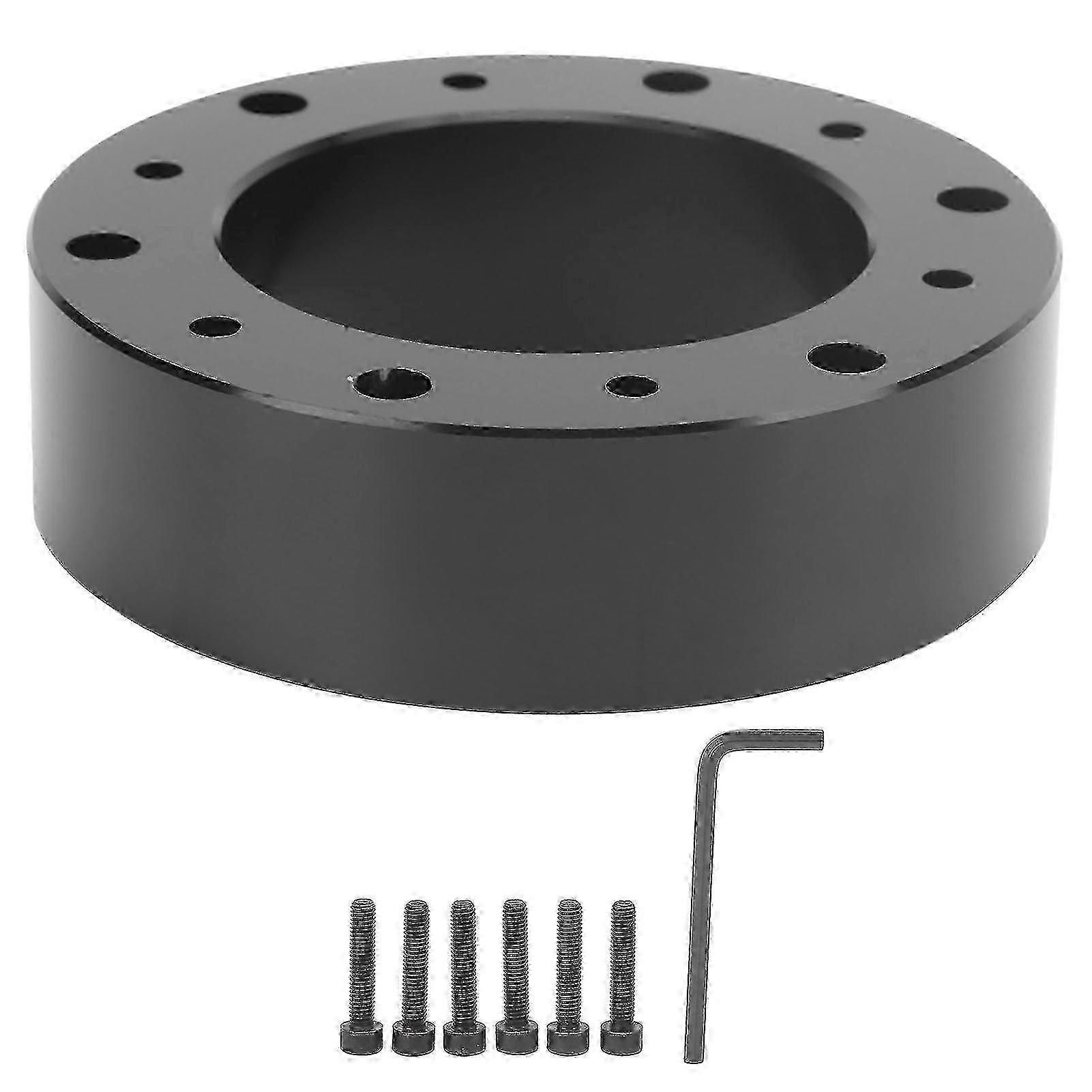 Aluminum Alloy 6-Hole Steering Wheel Spacer with Heightened Pad and Increased Adapter Edition 0909