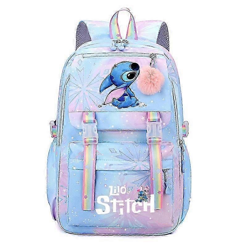 Stitch Stitch Large Capacity Student School Bag With Print