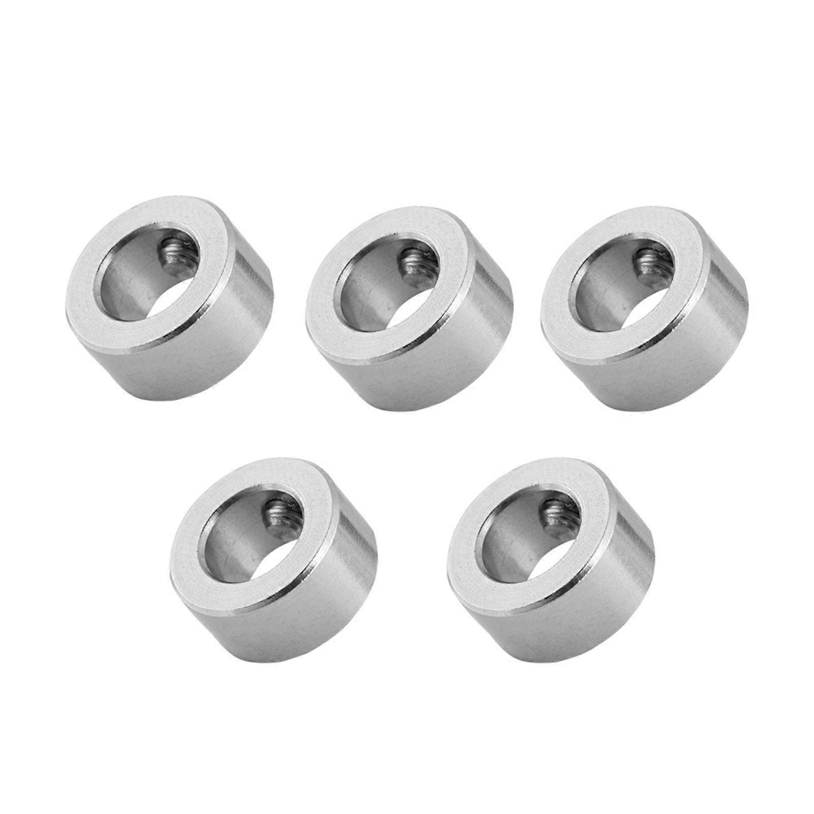 5 Pcs 8mm Shaft Lock Collar T8 Lead Screw Lock Ring Nickle Plated Iron Isolation for 3D Printer