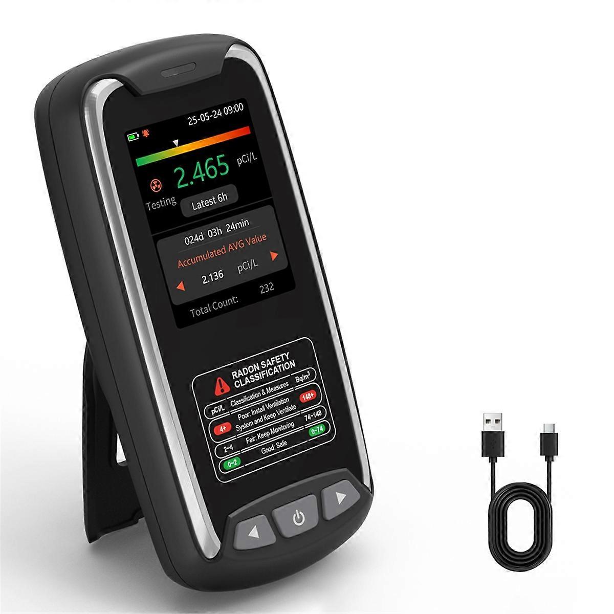 Radon Detector Alarm Sensor Luchtkwaliteit Monitor Gasdetectoren Radon Gas Detector Halfgeleider