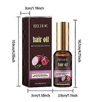 EELHOE rote Zwiebel Schwarzkümmelöl Haarpflege ätherisches Öl nährt das Haar, macht es weich und spendet Feuchtigkeit