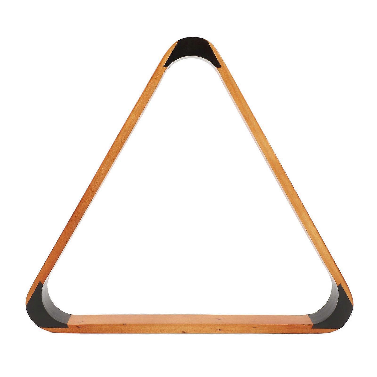 Billiard Ball Triangle Rack Black Head 57.2MM Pine British American Fancy 9 Ball Pool Ball Rack Yellow