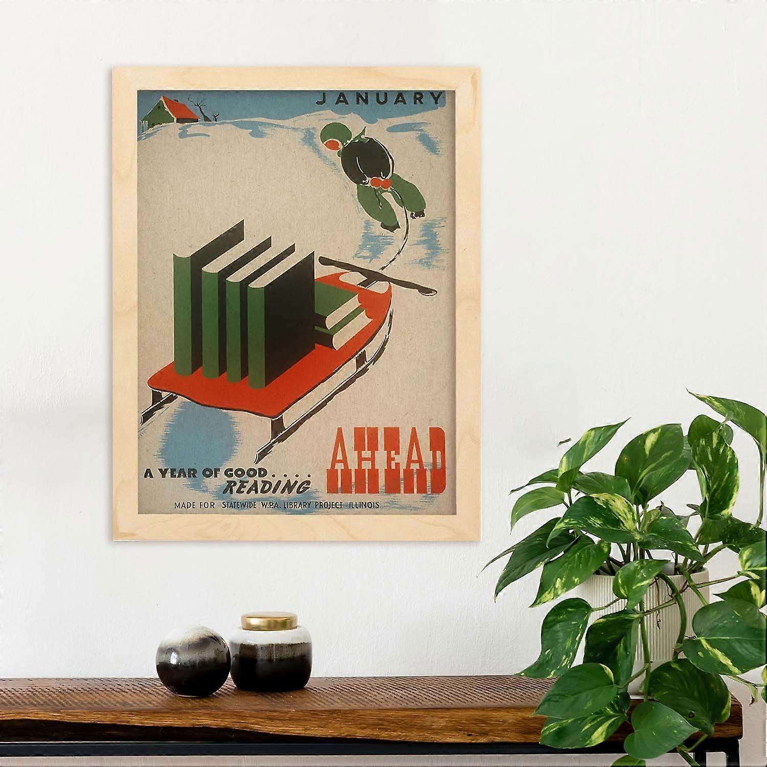 Affiche de bibliothèque vintage