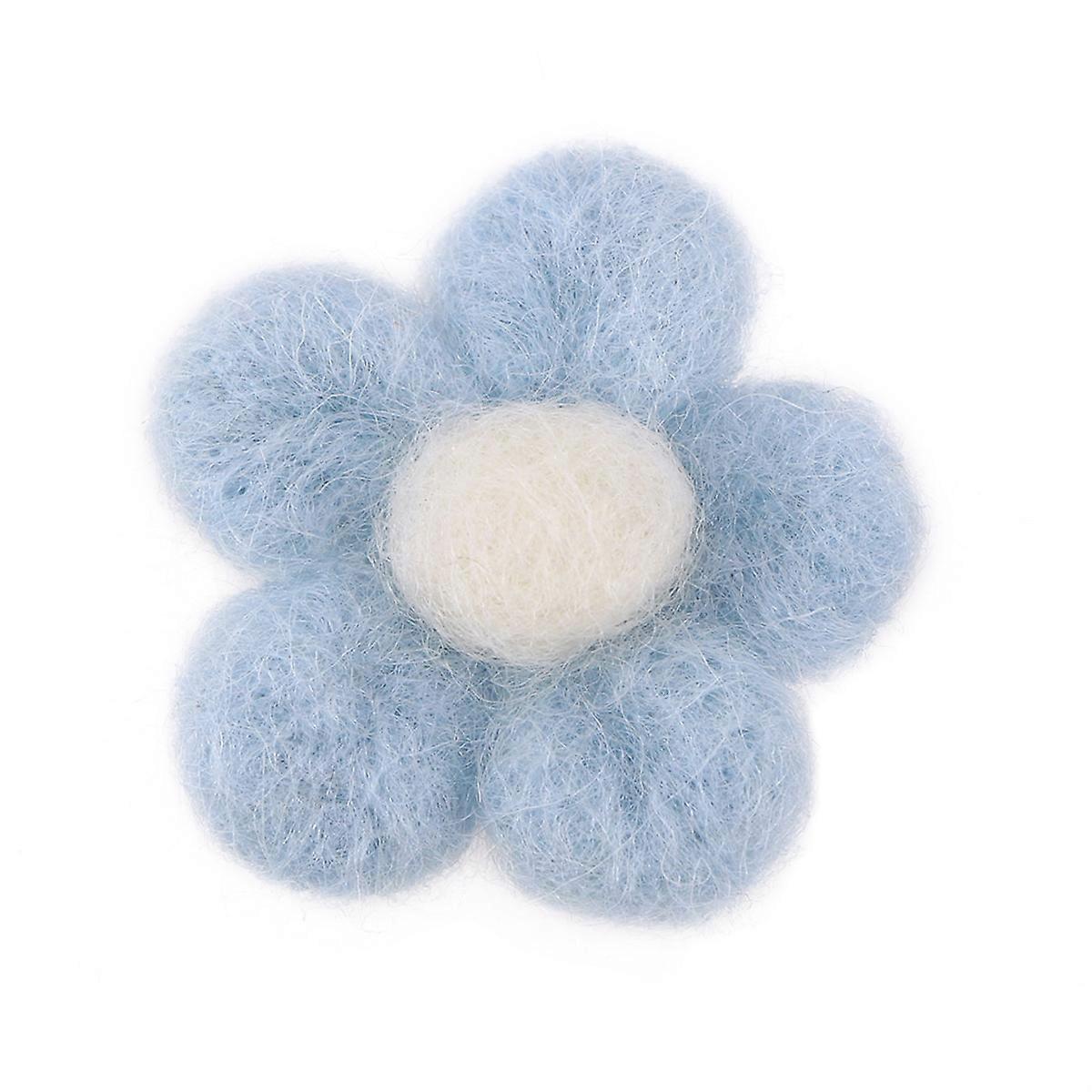 DIY Decorations Wool Felt Five-Petal Flower for Kids Hairpins Decoration