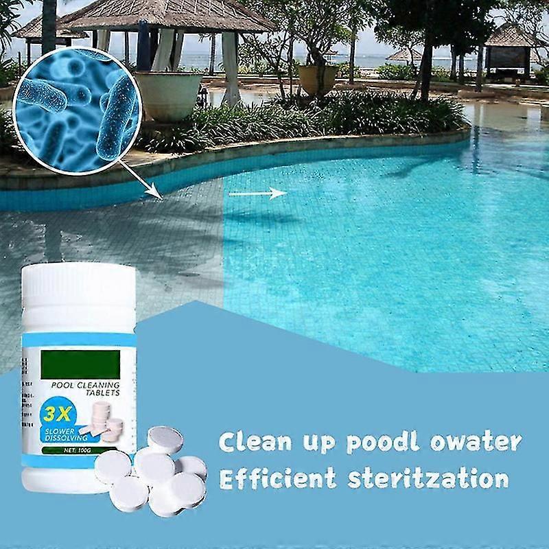 100pcs Pool Cleaning Tablet Effectively Purify Water Crystal Clear Pool Cleaners